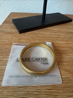 Louise Carter Gold Stretch Bangle Coil Bracelet